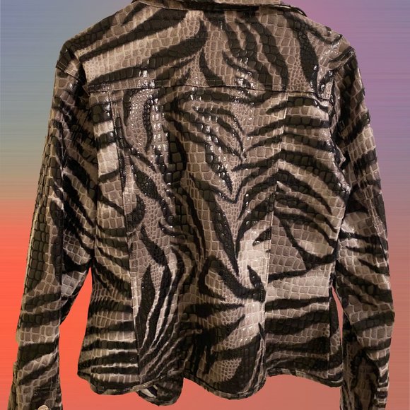 Stunning Vintage Vasco Jeans Animal-Print Jacket - Picture 4 of 5
